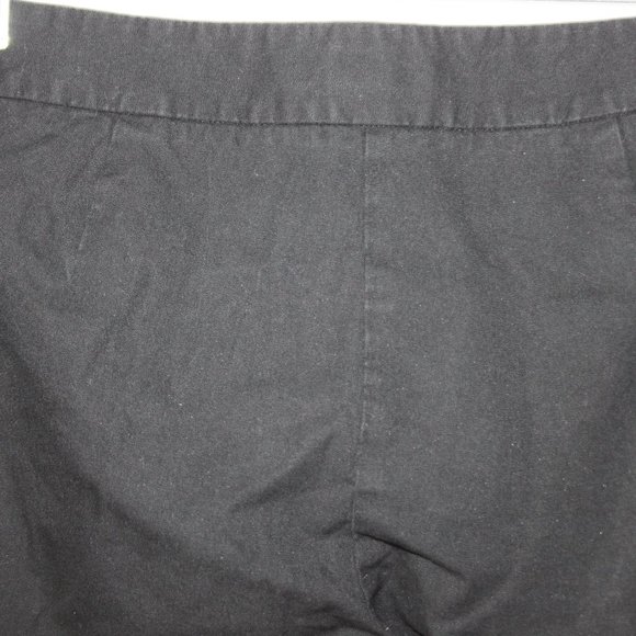 INC INTERNATIONAL CONCEPTS BLACK HIGH ANKLE PANTS SZ 12 FLAT FRONT BUTTONS COTTO - Picture 15 of 15